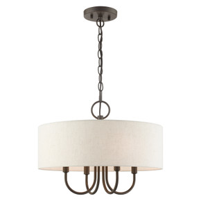 Mini Chandeliers Drum Shade by Livex Lighting ( 107 | 49804-92 Blossom ) 