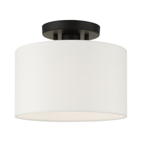 Semi-Flush Mts. Drum Shade by Livex Lighting ( 107 | 41095-04 Meridian ) 