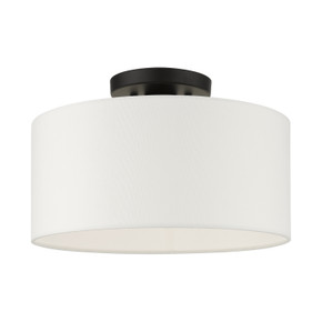 Semi-Flush Mts. Drum Shade by Livex Lighting ( 107 | 41097-04 Meridian ) 