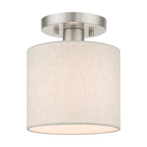 Semi-Flush Mts. Drum Shade by Livex Lighting ( 107 | 49807-91 Blossom ) 