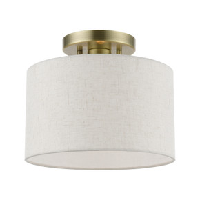 Semi-Flush Mts. Drum Shade by Livex Lighting ( 107 | 49808-01 Blossom ) 