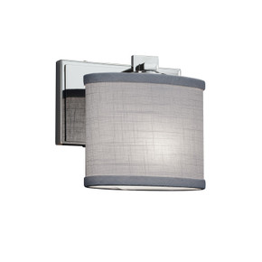 Sconces Drum Shade by Justice Designs ( 102 | FAB-8447-30-GRAY-CROM Textile ) 