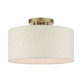 Semi-Flush Mts. Drum Shade by Livex Lighting ( 107 | 49809-01 Blossom ) 