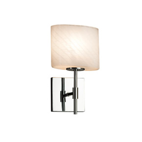 Sconces Single Glass by Justice Designs ( 102 | FSN-8417-30-WEVE-CROM Fusion ) 