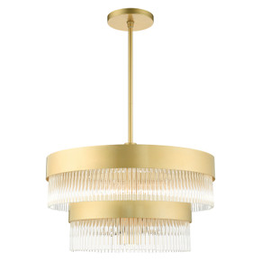 Mid. Chandeliers Glass Down by Livex Lighting ( 107 | 49825-33 Norwich ) 