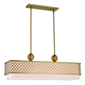 Linear/Island Drum Shade by Livex Lighting ( 107 | 41106-33 Arabesque ) 