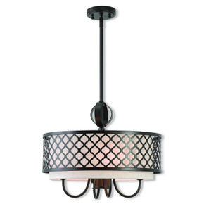 Mini Chandeliers Drum Shade by Livex Lighting ( 107 | 41115-92 Arabesque ) 