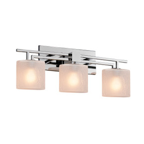 Bathroom Fixtures Three Lights by Justice Designs ( 102 | FSN-8703-30-FRCR-CROM-LED3-2100 Fusion ) 