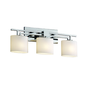Bathroom Fixtures Three Lights by Justice Designs ( 102 | FSN-8703-30-OPAL-CROM Fusion ) 
