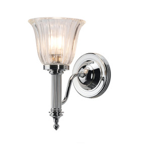 Sconces Single Glass by Lucas + McKearn ( 175 | BB-Carroll1-PC Carroll ) 