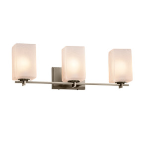 Bathroom Fixtures Three Lights by Justice Designs ( 102 | FSN-8443-15-FRCR-NCKL Fusion ) 