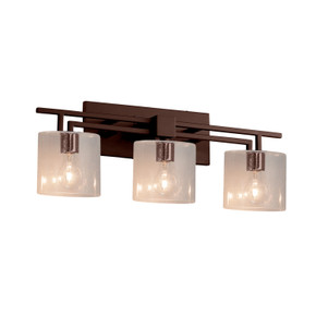 Bathroom Fixtures Three Lights by Justice Designs ( 102 | FSN-8703-30-SEED-DBRZ Fusion ) 