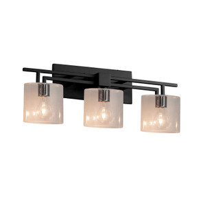Bathroom Fixtures Three Lights by Justice Designs ( 102 | FSN-8703-30-SEED-MBLK Fusion ) 