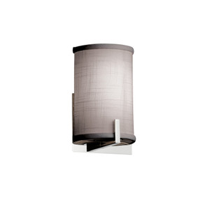 Sconces Drum Shade by Justice Designs ( 102 | FAB-5531-GRAY-CROM-LED1-700 Textile ) 