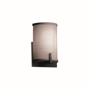 Sconces Drum Shade by Justice Designs ( 102 | FAB-5531-GRAY-MBLK-LED1-700 Textile ) 