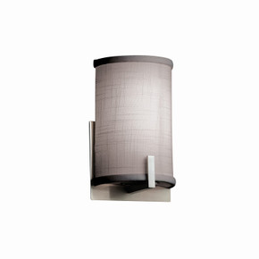 Sconces Drum Shade by Justice Designs ( 102 | FAB-5531-GRAY-NCKL-LED1-700 Textile ) 
