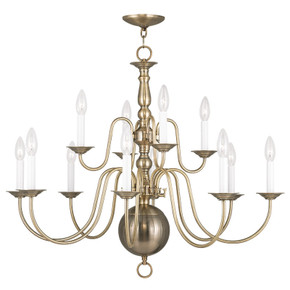 Mid. Chandeliers Candle by Livex Lighting ( 107 | 5014-01 Williamsburgh ) 