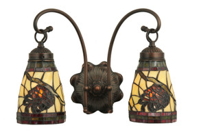 Sconces Double Glass by Meyda Tiffany ( 57 | 111324 Pinecone ) 