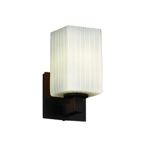Sconces Single Glass by Justice Designs ( 102 | FSN-8921-15-RBON-DBRZ Fusion ) 