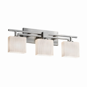 Bathroom Fixtures Three Lights by Justice Designs ( 102 | FSN-8703-55-RBON-NCKL-LED3-2100 Fusion ) 
