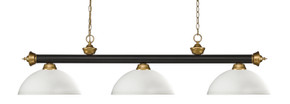 Linear/Island 3 Light Bar by Z-Lite ( 224 | 200-3BRZ+SG-DMO14 Riviera ) 