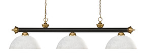 Linear/Island 3 Light Bar by Z-Lite ( 224 | 200-3BRZ+SG-DWL14 Riviera ) 