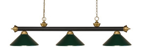 Linear/Island 3 Light Bar by Z-Lite ( 224 | 200-3BRZ+SG-MDG Riviera ) 