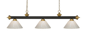 Linear/Island 3 Light Bar by Z-Lite ( 224 | 200-3BRZ+SG-PWH Riviera ) 