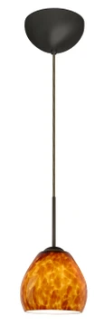 Mini Pendants Glass Down by Besa ( 74 | 1BC-412218-LED-BR Bolla ) 