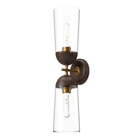 Sconces Double Glass by Alora ( 452 | WV542226AGWT Emil ) 
