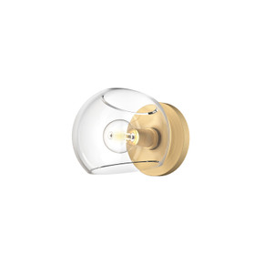 Sconces Single Glass by Alora ( 452 | WV548006BGCL Willow ) 
