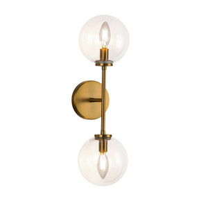 Sconces Double Glass by Alora ( 452 | WV549220AGCL Cassia ) 