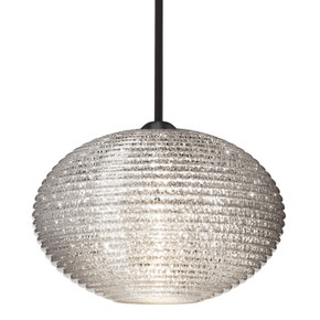 Mini Pendants Glass Down by Besa ( 74 | 1TT-4913GL-LED-BK Besa Pape 12 Pendant ) 
