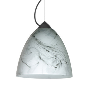 Mini Pendants Glass Down by Besa ( 74 | 1KX-4470MG-LED-BK Besa Vila Pendant ) 