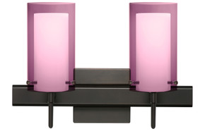 Bathroom Fixtures Two Lights by Besa ( 74 | 2SW-A44007-BR-SQ Pahu ) 