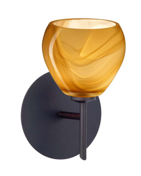 Sconces Single Glass by Besa ( 74 | 1SW-5605HN-BR Tay Tay ) 
