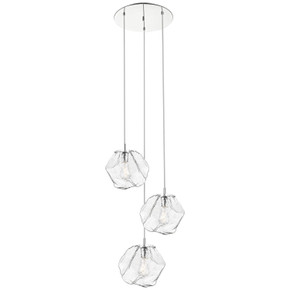Mini Pendants 3 Light Cluster by Access ( 18 | 63127LEDDLP-MSS/CLR Boulder ) 