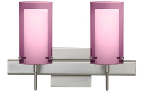 Bathroom Fixtures Two Lights by Besa ( 74 | 2SW-A44007-SN-SQ Pahu ) 