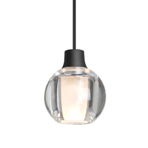 Mini Pendants Glass Down by Besa ( 74 | 1XC-BOCA3CL-BK Besa Boca 3 Pendant ) 