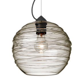 Mini Pendants Glass Down by Besa ( 74 | 1KX-462702-BK Besa Wave 10 Pendant ) 