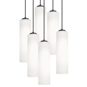 Mid. Chandeliers Multi-Port/Cascade by AFX Lighting ( 162 | LEOP0412MBBKRND6 Leo ) 
