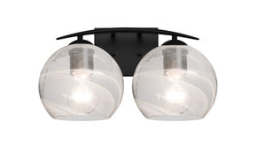 Bathroom Fixtures Two Lights by Besa ( 74 | 2WC-JILLYCL-BK Besa Jilly Vanity ) 