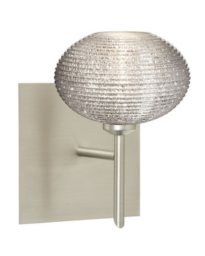 Sconces Single Glass by Besa ( 74 | 1SW-5612GL-SN-SQ Lasso ) 