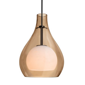 Mini Pendants Glass Down by Besa ( 74 | J-ELLE11CG-LED-BK Besa Elle 11 Pendant ) 