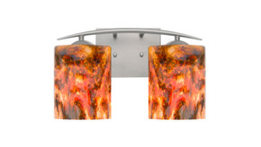 Bathroom Fixtures Two Lights by Besa ( 74 | 2WC-LAVA-LED-SN Lava ) 
