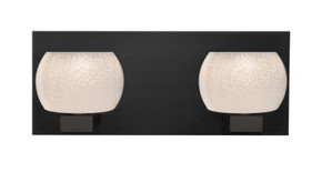 Bathroom Fixtures Two Lights by Besa ( 74 | 2WF-KENOWH-LED-BK Besa Keno Vanity ) 
