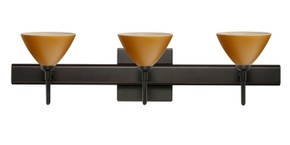 Bathroom Fixtures Three Lights by Besa ( 74 | 3SW-1743OK-BR-SQ Domi ) 