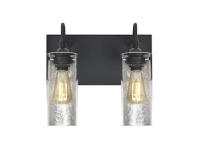 Bathroom Fixtures Two Lights by Besa ( 74 | 2WG-DUKESF-EDIL-BK Duke ) 