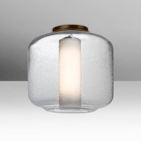 Flush Mounts Glass Down by Besa ( 74 | NILES10COC-LED-BR Besa Niles 10 Ceiling ) 