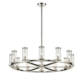 Mid. Chandeliers Glass Up by Alora ( 452 | CH309012PNCG Revolve ) 